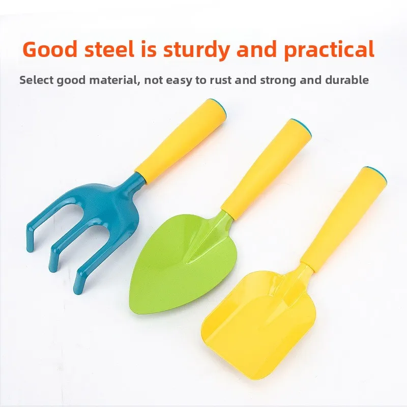 Outdoor Planting Cultivation Flowers and Plants Earth Turning, Shovel Rake Children's Mini Garden Labor, Gardening Tool Set