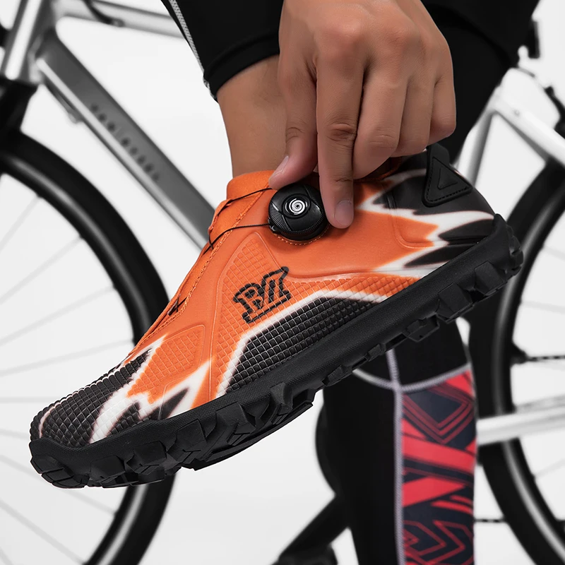 

Профессиональная велосипедная обувь унисекс, модная дышащая удобная противоскользящая обувь для верховой езды на четыре сезона с вращающимися пуговицами