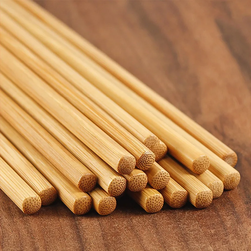 1 pares de bambu natural pauzinhos de madeira comida vara reutilizável utensílios de cozinha do agregado familiar acessórios pauzinhos ambientais