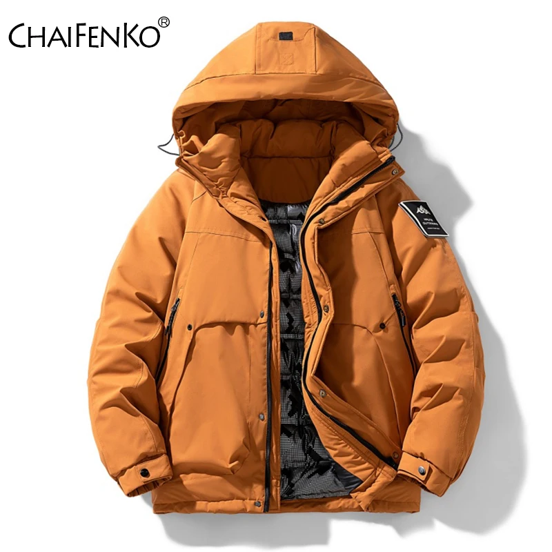 

Men Loose Exercise Casual Versatile Coat New Fashion Keep Warm Windproof Solid Parka Winter Thicken Comfortable Hooded Jacket