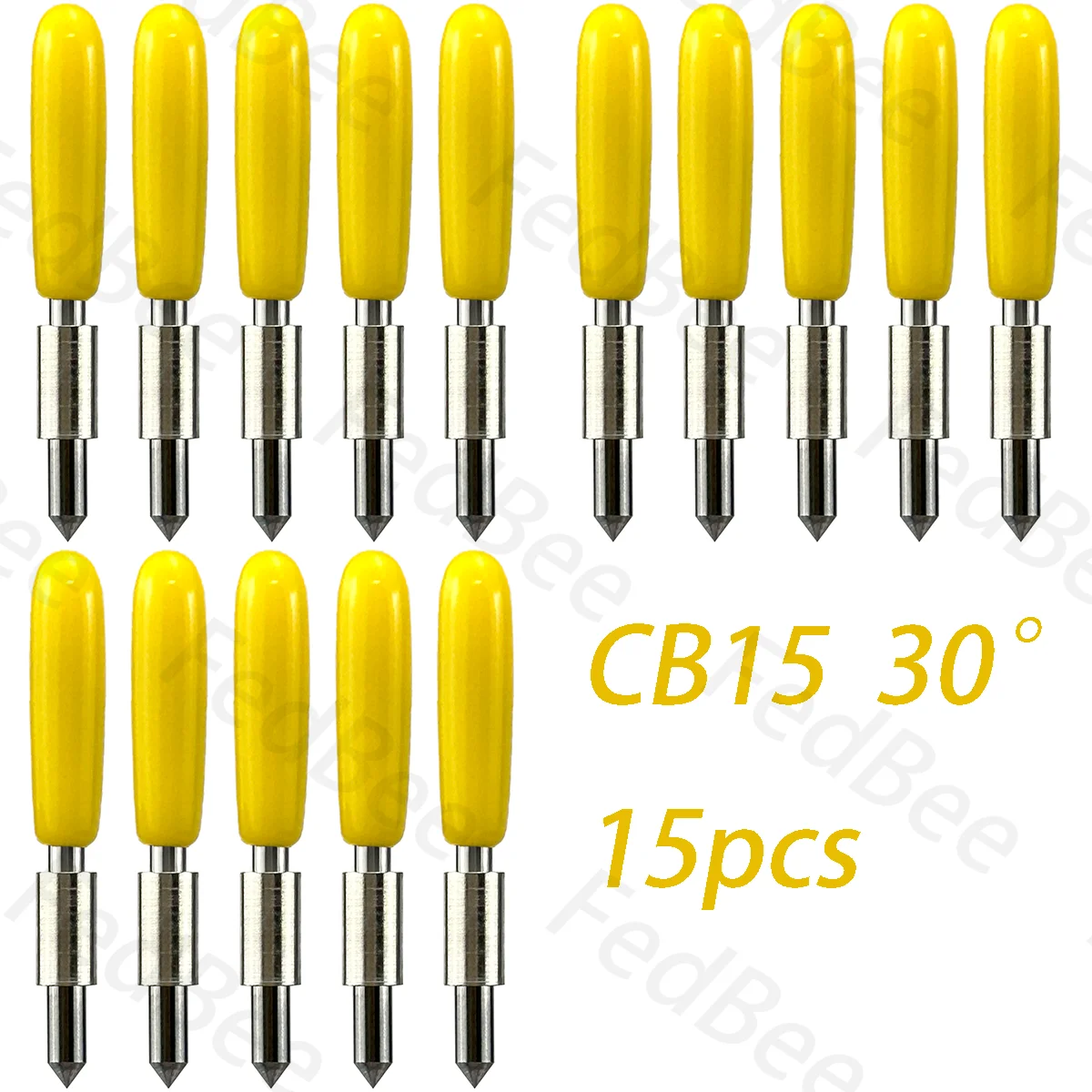 

15pcs 1.5mm CB15 30° Blade for Silhouette Cameo 3 2 1 Portrait 2 1 Curio Graphtec CB15U Cutter