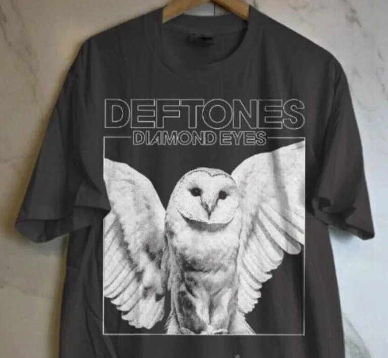 

Футболка рок-группы Deftones, футболка с алмазными глазами, односторонняя, новая хлопковая футболка,