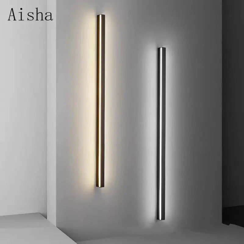 

Long Strip LED Wall Lamp Minimalist Straight Line Wall Sconces Emitting Light on Both Sides Modern Hallway Bedroom Living Room