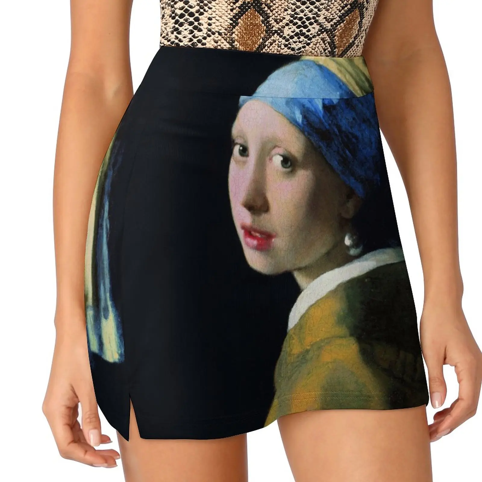 

Jan Vermeer Girl With A Pearl Earring Light Proof Trouser Skirt Skirt shorts short skirt