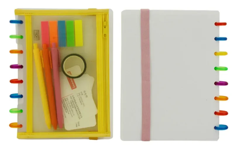 Fromthenon Personalizzato Nota-Prendendo Sistema di Discbound Notebook di Immagazzinaggio Del Sacchetto H Planner Fungo Foro Sacchetto Della