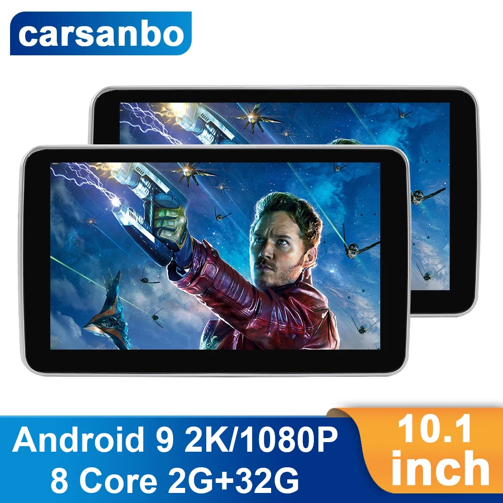 10.1 Cal 2 + 32G Radio samochodowe Tablet z ekranem dotykowym Android 9.0 Monitor samochodowy zagłówek rozrywki 4K odtwarzacz wejście HDMI i wyjście