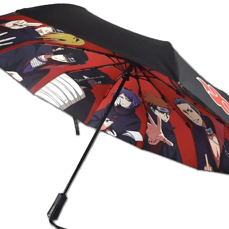 

Naruto Akatsuki Organizes Anime Character Umbrellas Three-Fold Portable Storage Parasols with Automatic Opening and Closing