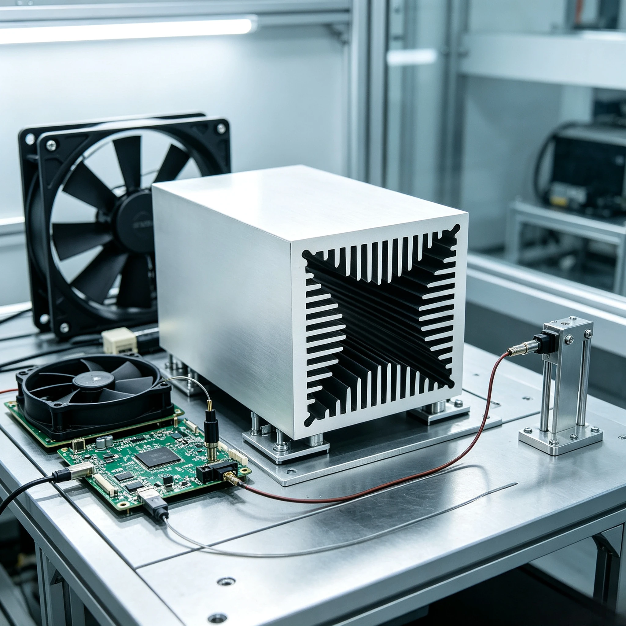 For High Power Wind Tunnel Heatsink, 80*80*200mm Aluminum Heat Dissipation Cooler