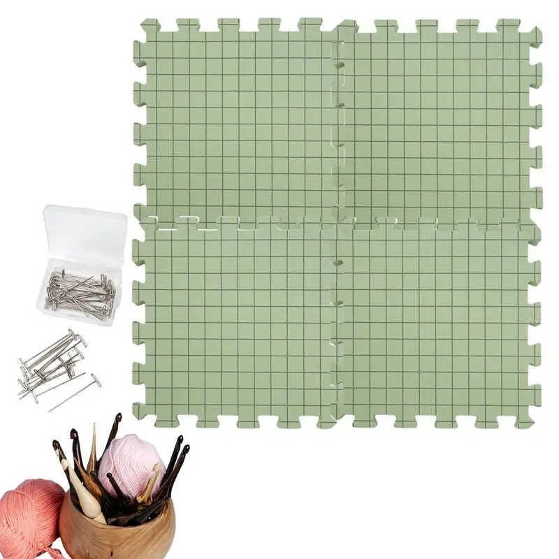 Foam Blocking Mats Knitting Extension Kit Thick Precise Blocking Boards With T-Pins DIY Knitting And Crochet Accessories