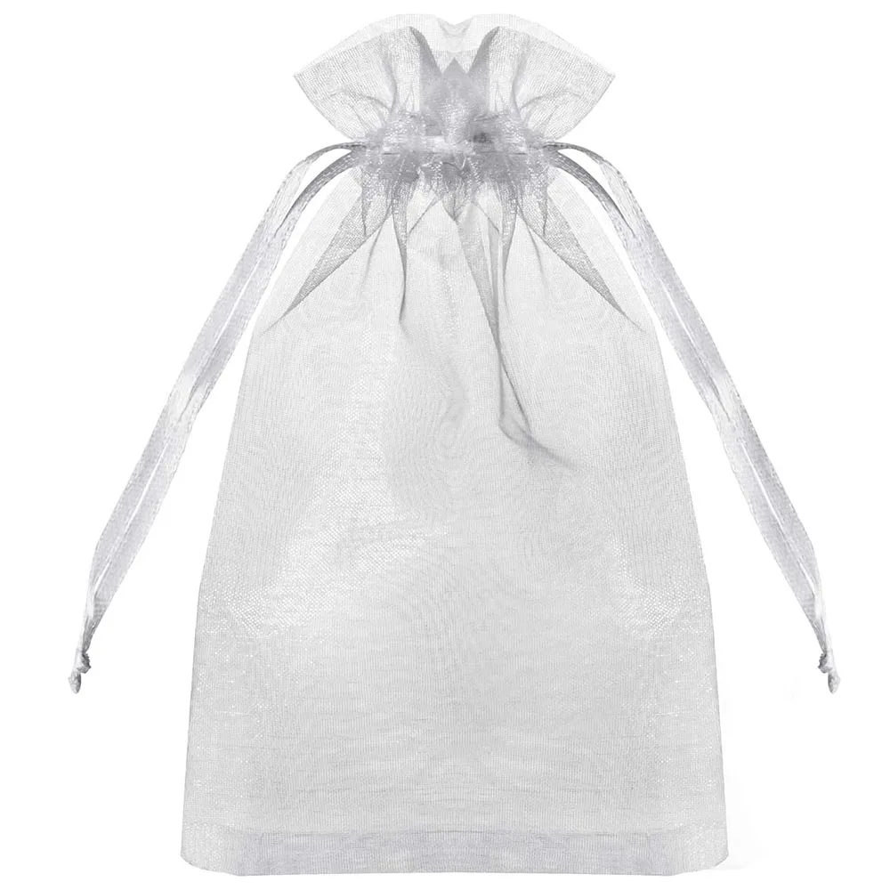 100PCS Organza Drawstring Bag Jewelry Packaging Bags Wedding Gift Storage Drawstring Pouches