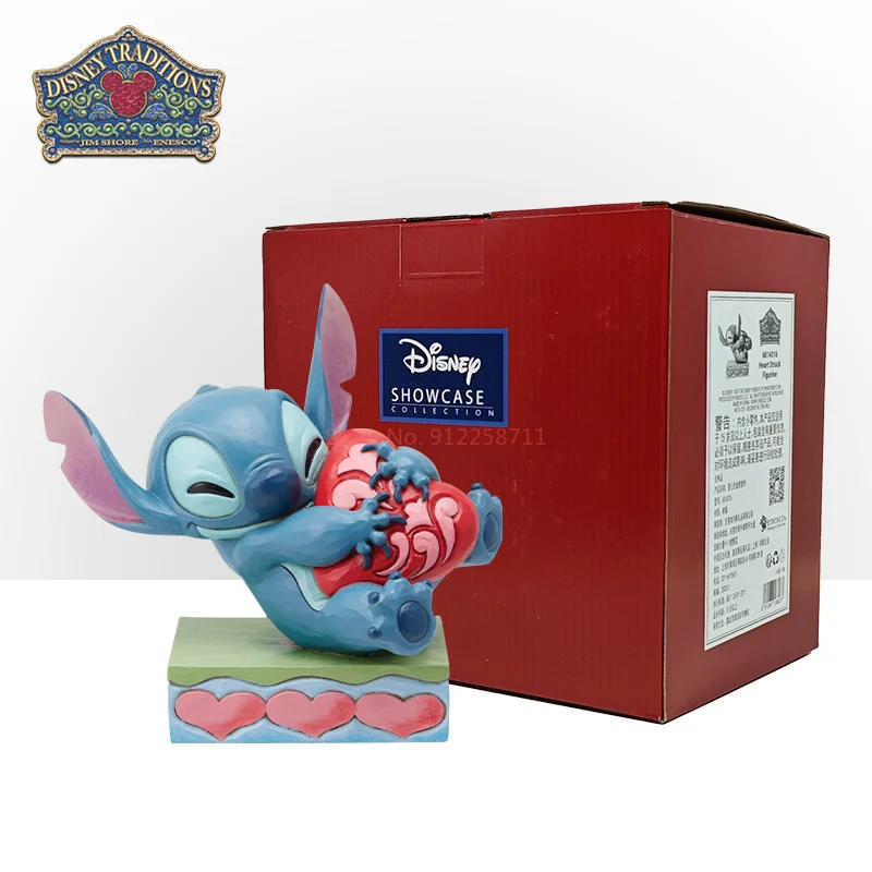 Disney Stitch Love Heart Figurka Przygoda międzygalaktyczna Kolekcjonerska postać z anime Dekoracja na biurko Pomysł na prezent na Walentynki