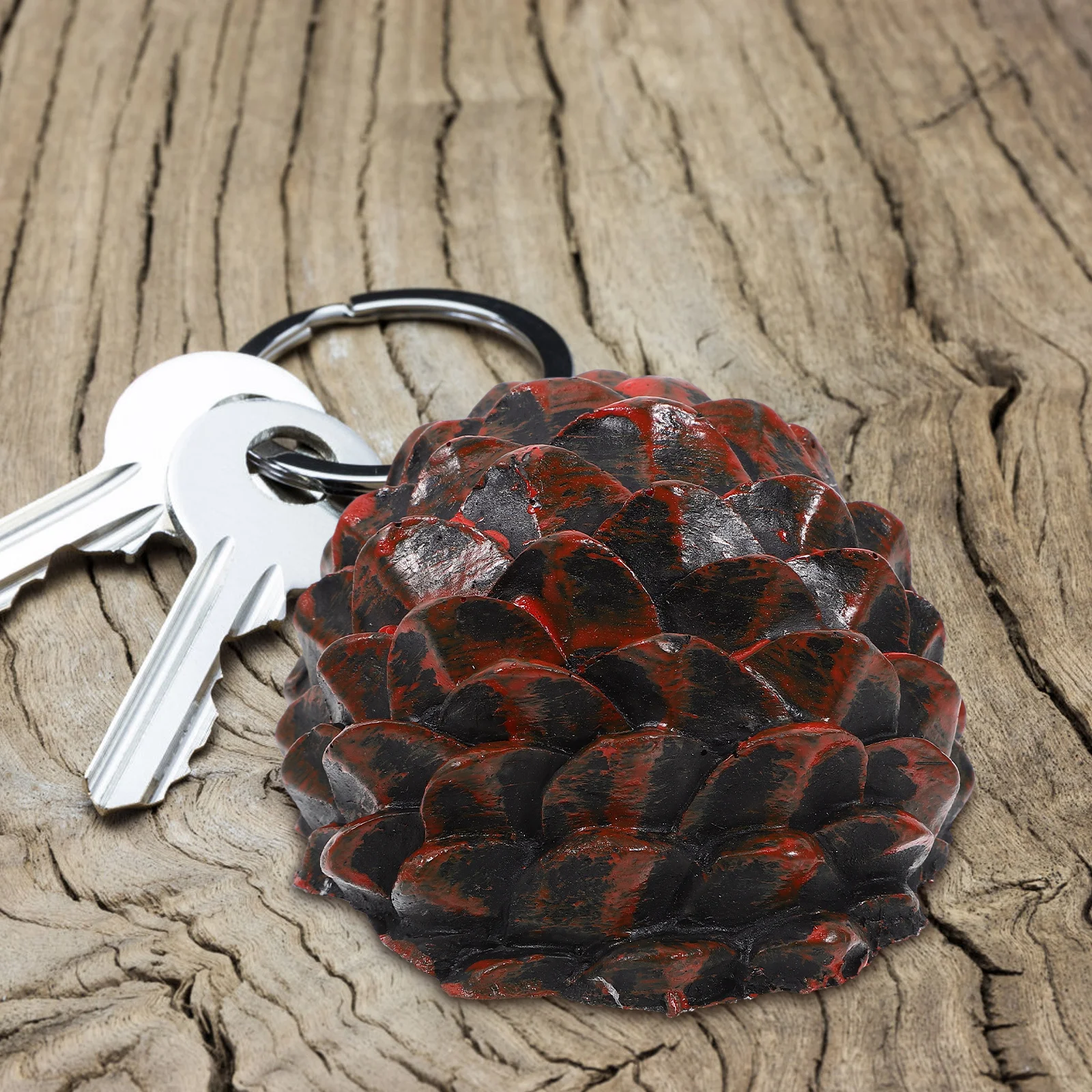 Garden Key Holder Box Pine Cone Shaped Resin Outdoor Key Storage Container for Spare Keys and Small Valuables Statues for Garden