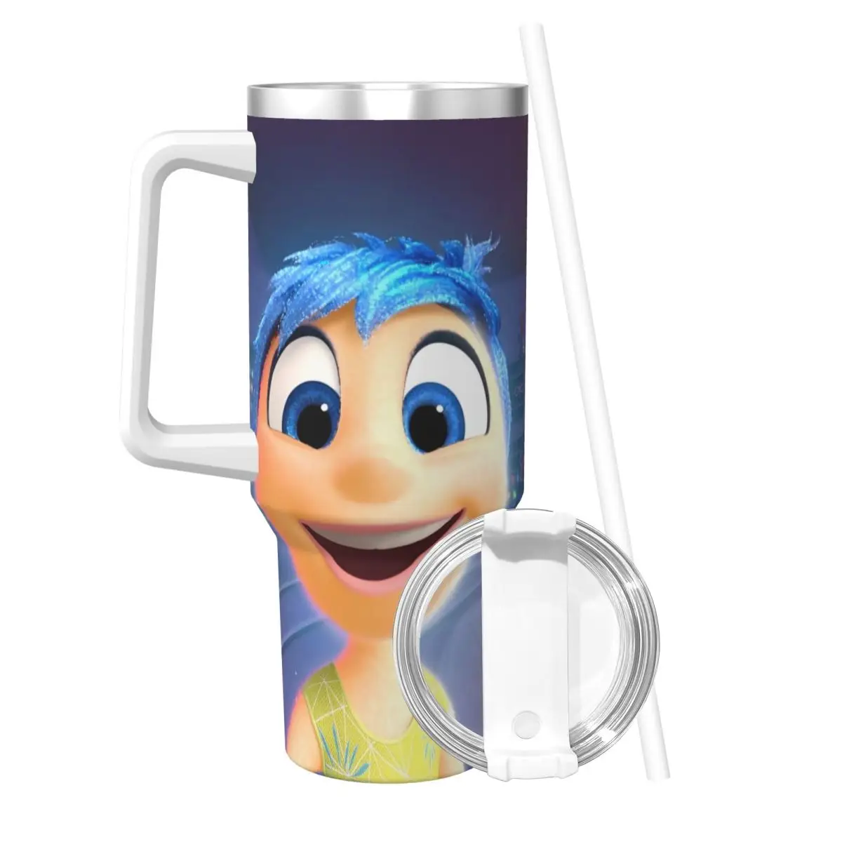 Vaso de acero inoxidable, taza de café de dibujos animados (4), bebidas calientes portátiles, tazas de coche, botella de agua con diseño de viaje