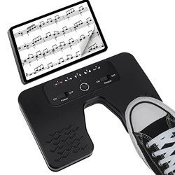 Yueyinpu Wireless Foot PageTurner Pedal Double Switch for iOS Android Windows Tablets Smartphones Rechargeable music pedal