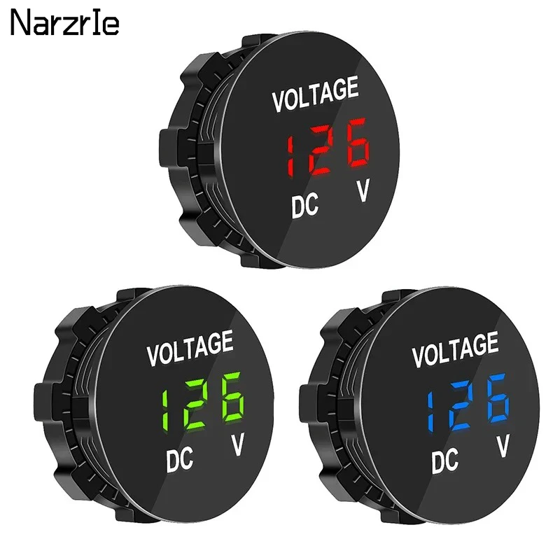 

Цифровой вольтметр со светодиодным дисплеем, Электрический измеритель напряжения, прибор для проверки напряжения, водонепроницаемый, для автомобилей, мотоциклов, лодок, квадроциклов, грузовиков, 12-24 В постоянного тока