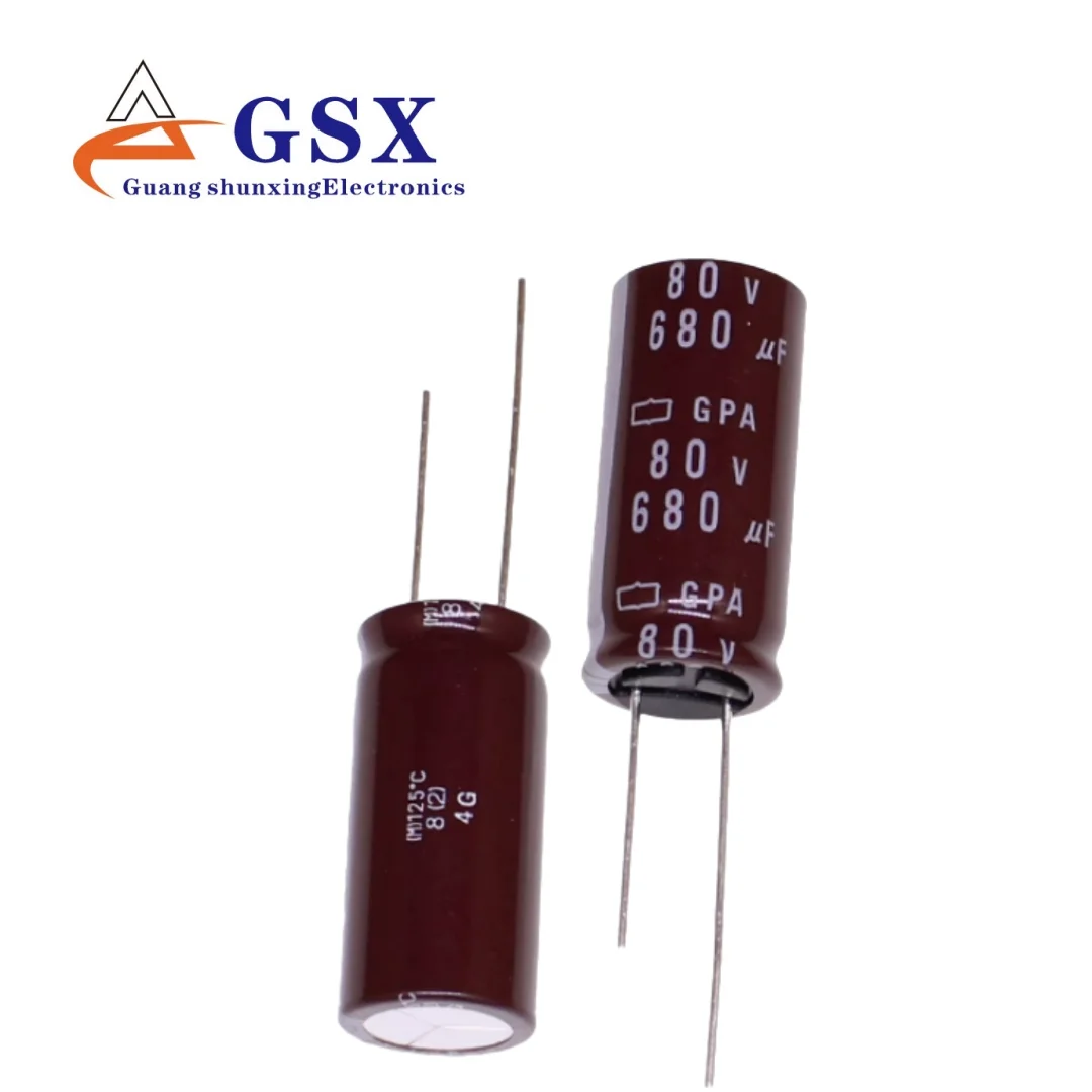 Imported aluminum electrolytic capacitor 80v680uf 16 * 35 Japanese Black Diamond GPA high temperature resistance 125 degrees