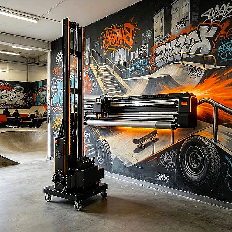 Vertical UV Wall Printer 3D Mural Painting Machine 9600dpi Direct To Wall For Glass Wood Tile Home Office Decoration Customized