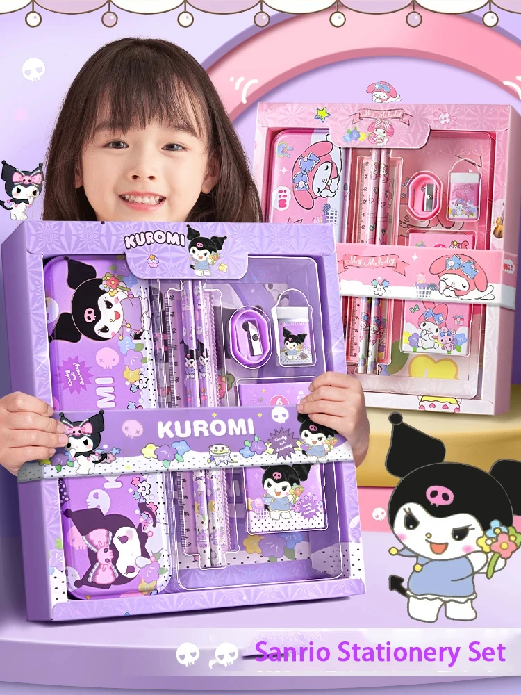 Sanrio briefpapier geschenkdoos set 10 jaar oud meisje basisschool Kuromi kinderen Tamagotchi hond eerste graad handboek