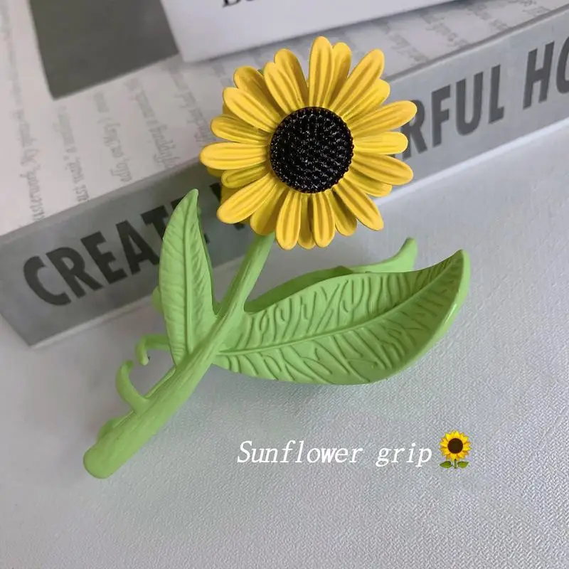 Sunflower Hair Clip Hair Clamp With Interlocking Teeth Non-slip Sunflower Hair Clip For Women Girls Strong Grip Hair Accessories