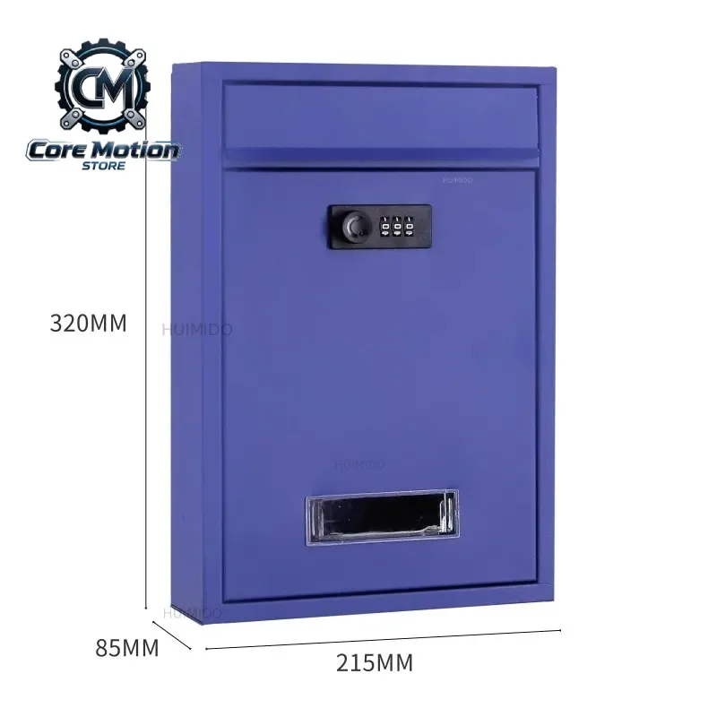 Outdoor Wall Mount Password Lock Mailbox with Slot Weatherproof Mailings Easily Install  Household Farmhouse Mail Box Commerci