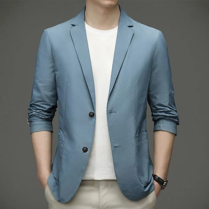 Summer Ice Silk Breathable Sun Protection Blazer Men's Casual Outerwear