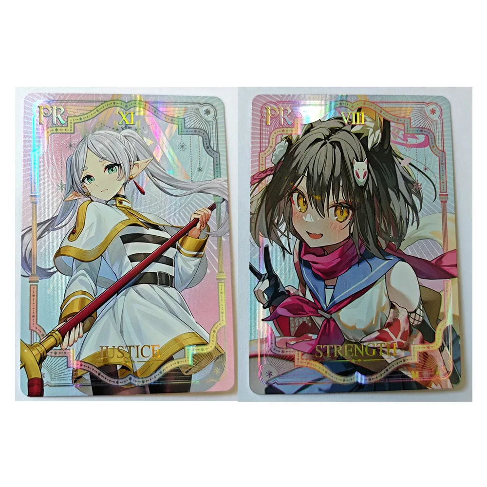 Anime Goddess Story 2M13 PR Black Magician Girl Frieren Premium Flash Card Collectible Card Boy Games Toys Christmas Birthday