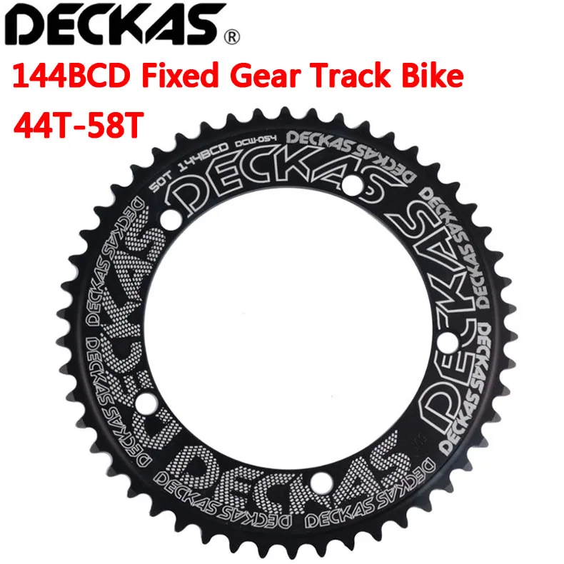 Deckas 144BCD Fixed Gear fixie Round Chain ring Track Bike 44T-58T Tooth 144 bcd special single speed gear wheel Chainwheel