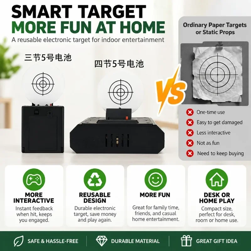 Auto Reset Round Sensing Target Leisure Shooting Game Hobby Practice Parts