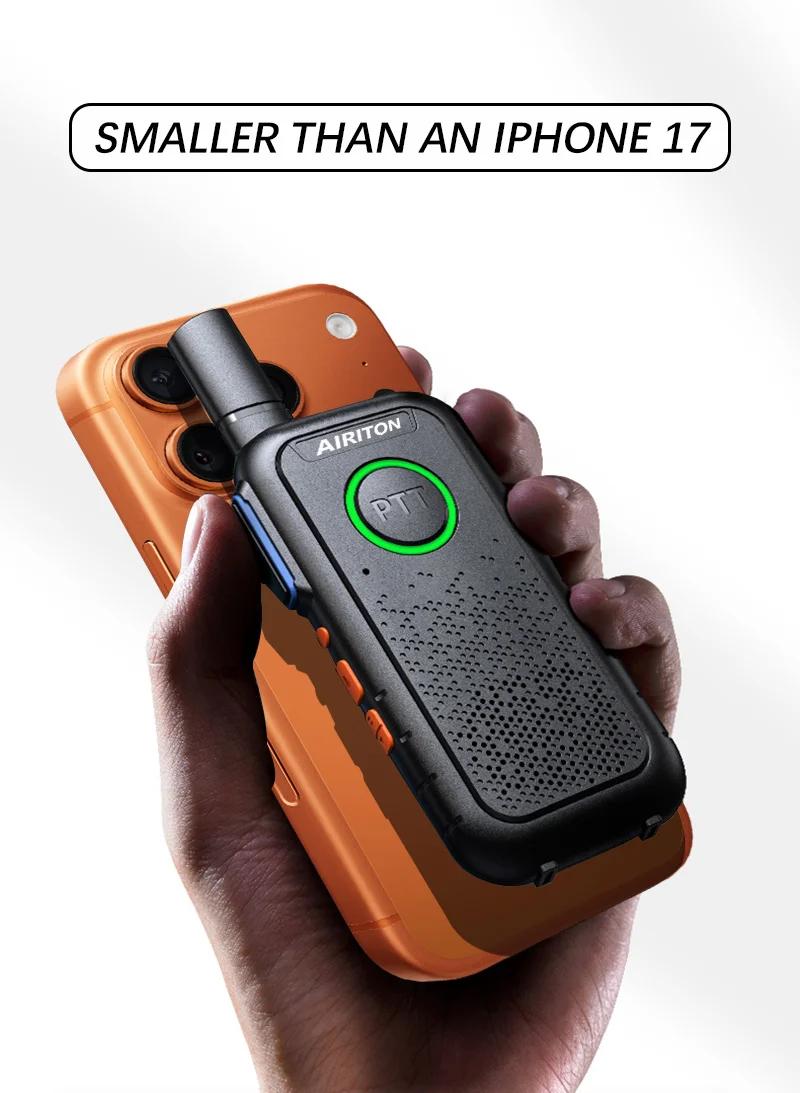 AIRITON AI-T3 جهاز اتصال لاسلكي صغير احترافي رقيق إلى 1.7 سنتيمتر UHF 400-470 ميجا هرتز HD صوت USB قابل لإعادة الشحن اتجاهين راديو للتخييم #3