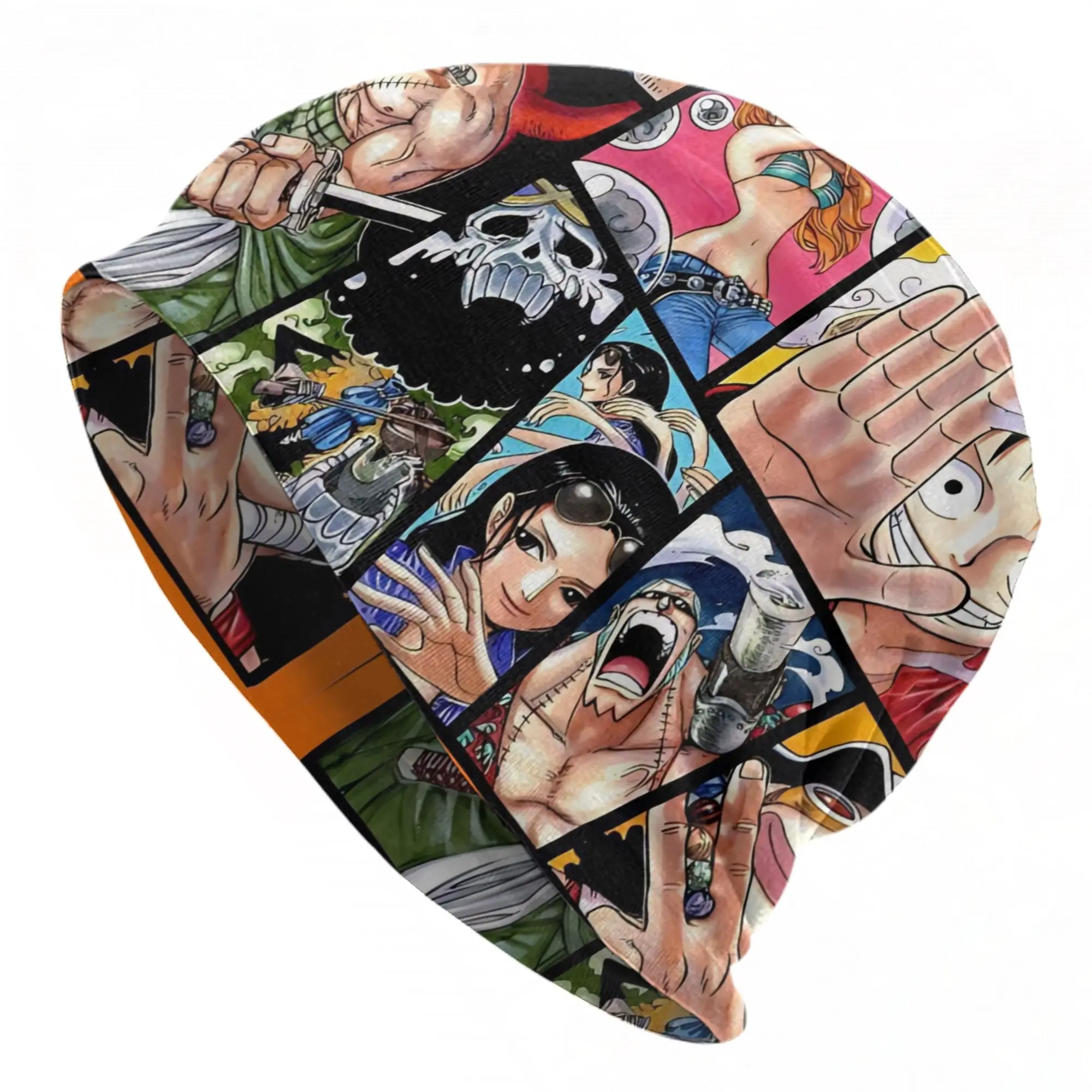 One Piece Bonnet Hats Autumn Winter Street Skullies Beanies Hat Monkey D.Luffy for Men Women Warm Dual-use Caps