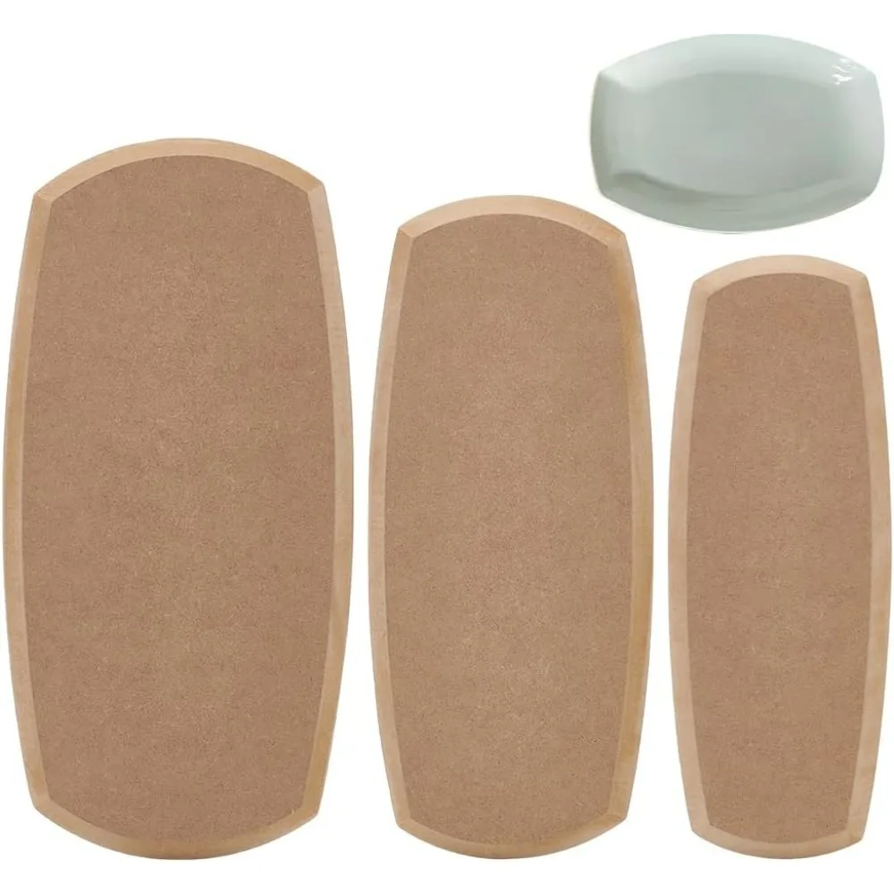 

3 Sizes Rectangular Ceramic Molds for Clay (11x4/12x5/13x6.5) Wood Rectangle Pottery Molds for Pottery Pottery Tools