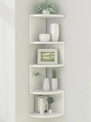 5-Tier Hoek Opbergrek Drijvende Muur Plank Esthetische Kamer Decoratie Woondecoratie Woonkamer Keuken Display Richel