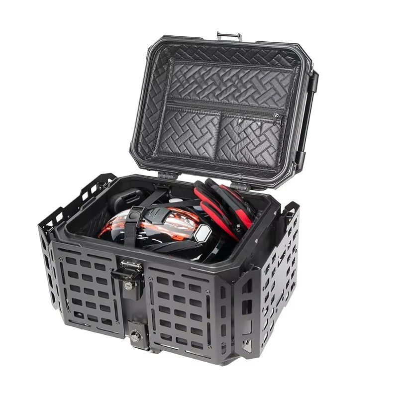 

Multifunctional Delivery Box for Motorcycle 45L Aluminum Alloy Armored Tail Box Motorcycle Top case Scooter Electric Car Trunk