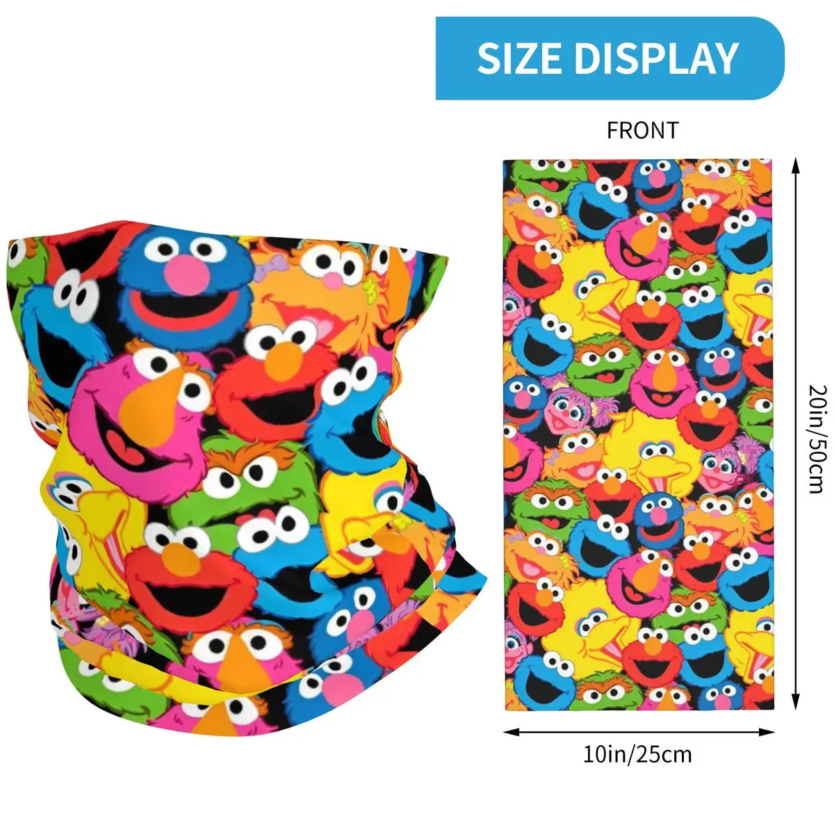 Sesame Cookie Monster Friends Bandana Cool Maschera da bicicletta Sport all'aria aperta Protezione solare Passamontagna Copri collo Maschera per la copertura del viso