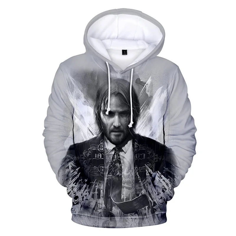 

New Autumn Winter Hoodies Movie John Wick 3D Print Sweatshirt Men Women Casual Fashion Streetwear Hoodie Hip Hop Pullover Hoody