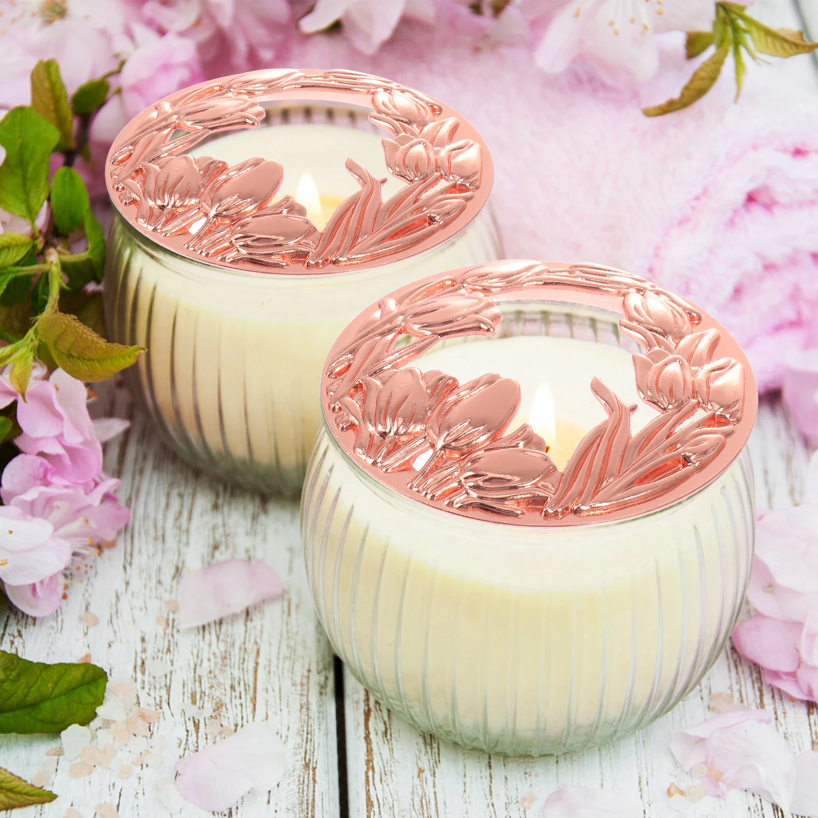 

1Pcs Chic Aroma Lid Metal Hollow-Out Candlestick Cover Durable Gift Option Scented Cover Candlestick Lid