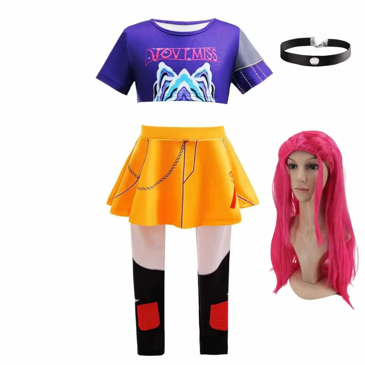 Halloween carnival children's cost  Birthday party Family Cosplay Costume 3PS girl suit Korean trend hip-hop Idol Roleplay Suit