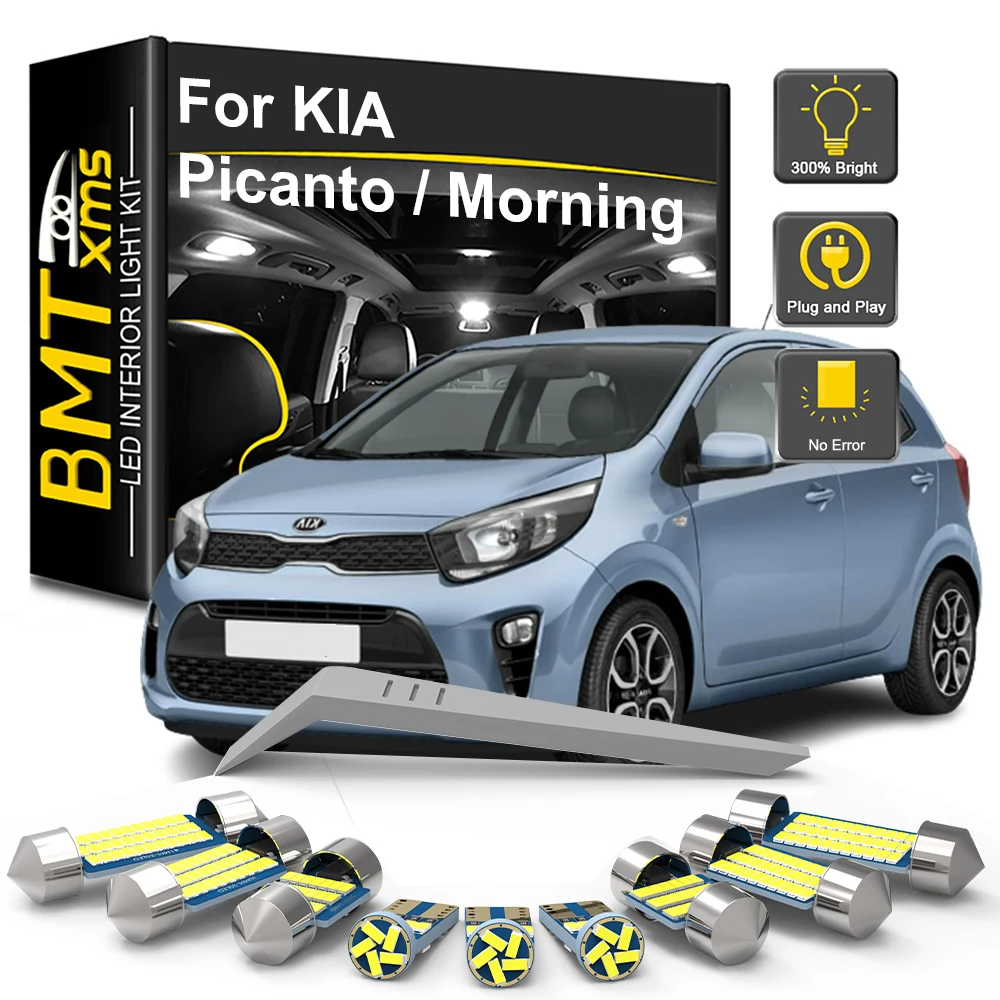 

BMTxms Canbus For Kia Picanto Morning 2011-2013 2014 2015 2016 2017 2018 2019 2020 2021 LED Interior Light Kit Car Accessories