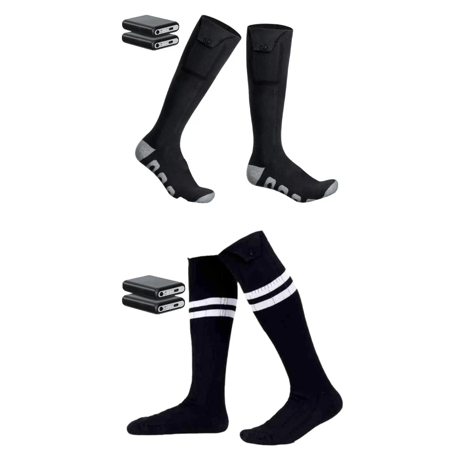 Electric Heated Socks Thermal Insulated Socks for Women Men Long Tube Socks