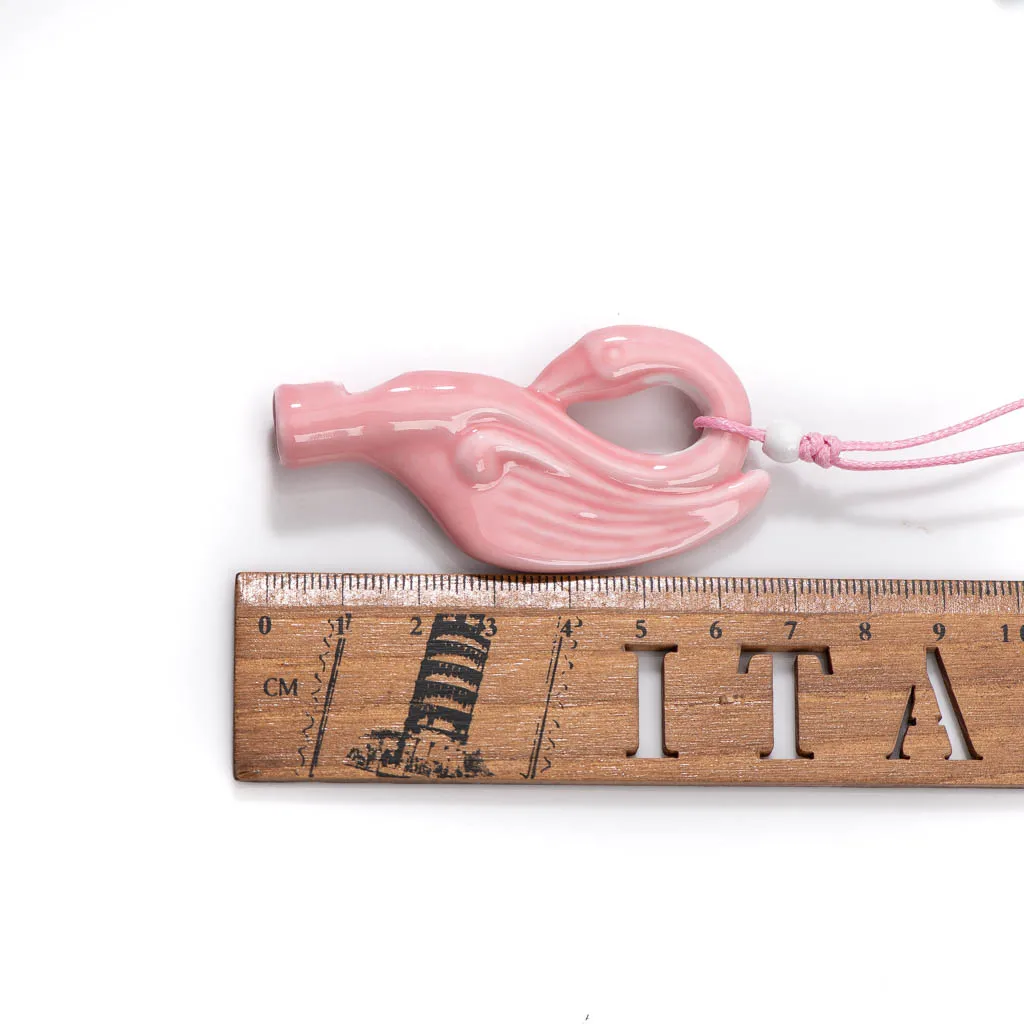 Ceramic Swan Whistle Necklace Adorable Cartoon-Inspired Children\'s Perfect Gift for Friends Students X410