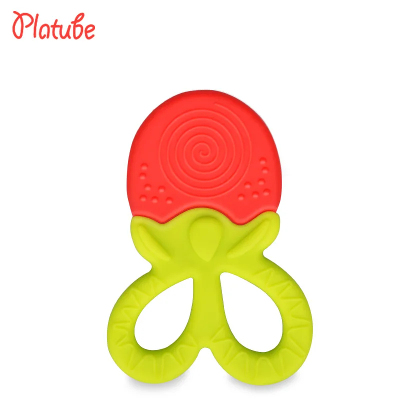 Platube Brand Baby Teether Toy Toothbrush Infant Cartoon Shape Teether Silicone Molar Teething Kids Safe Teething Appease Gift