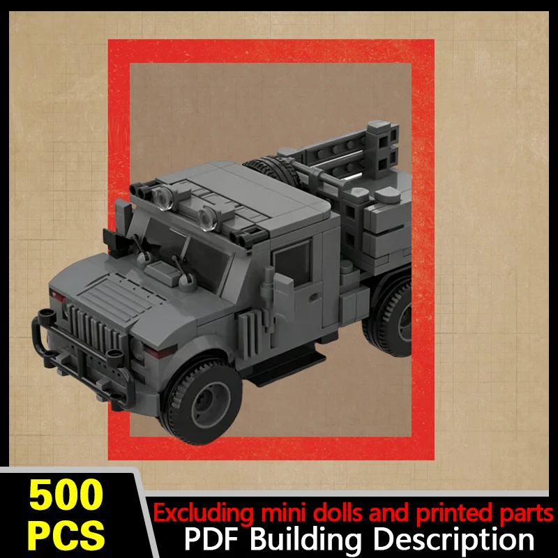 Armored Patrol Vehicle Model MOC Building Bricks War Equipment Modular Technology Gifts Holiday Assemble Children Toys Suit
