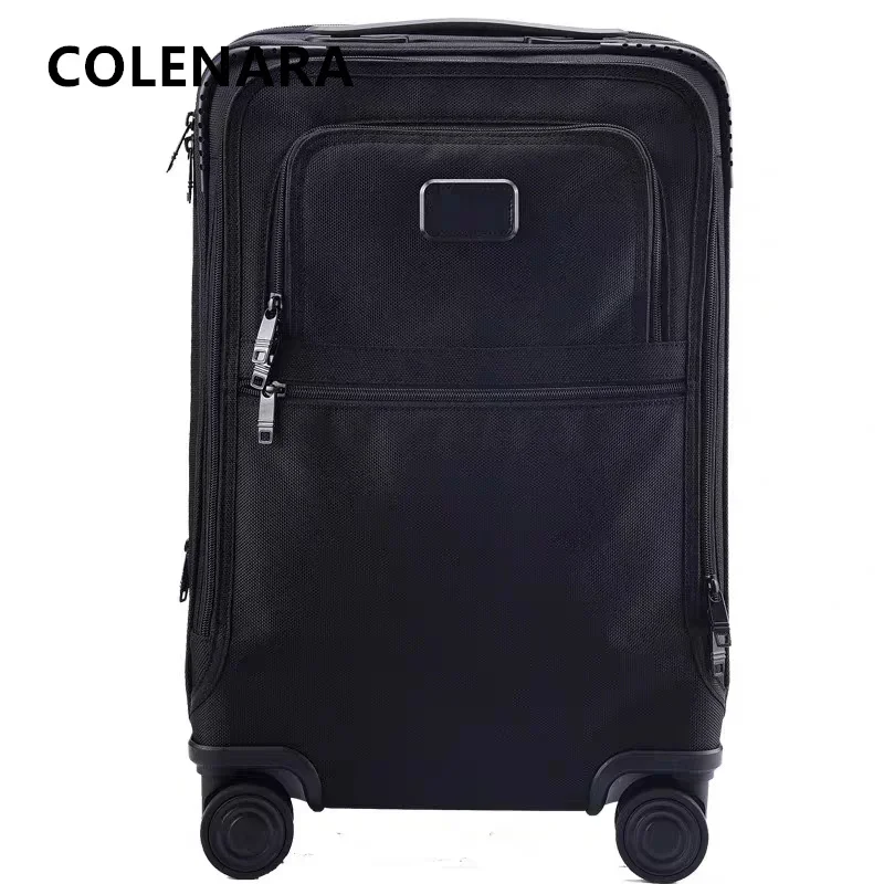 COLENARA Zipper Suitcase Boarding Box Expandable Oxford Cloth Waterproof Trolley Case 20 Inches Universal Wheel Rolling Luggage