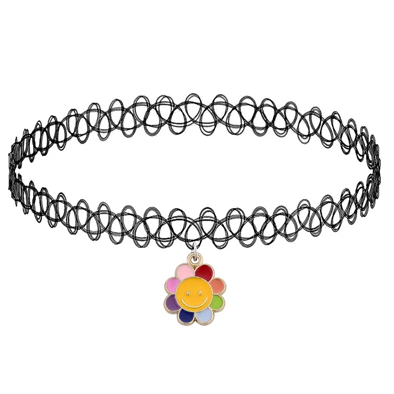Short Black Choker Necklace for Women Girl Star Sun Butterfly Design Fish Line Necklace Gift for Friend Collar Jewelry - view 6