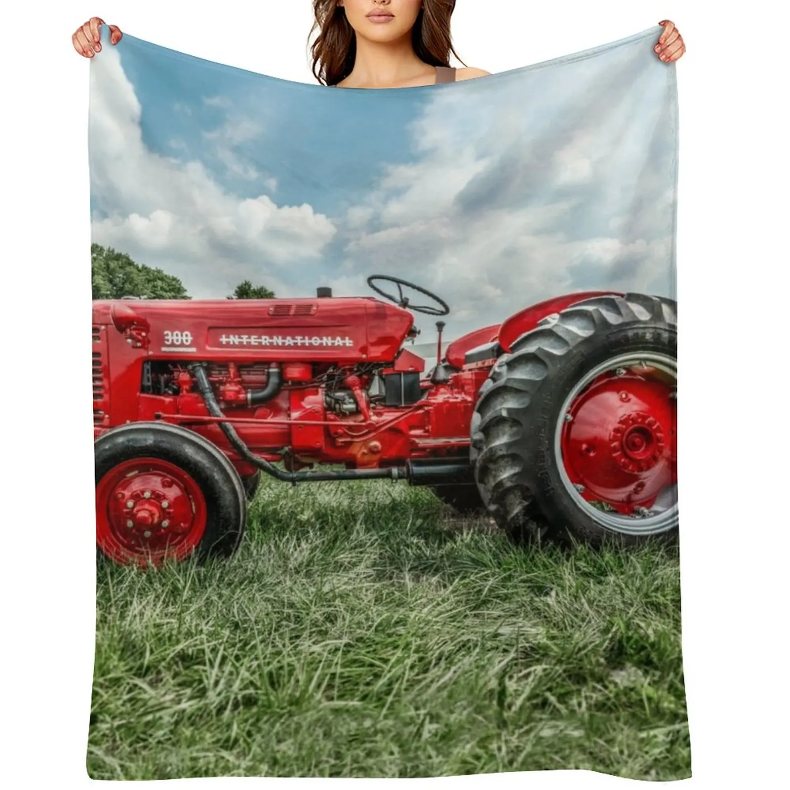 

Vintage IH 300 Throw Blanket Softest Soft Beds Cute Plaid Warm Blankets