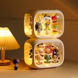 Wall Mounted Doll Blind Box Storage Display Rack Magnetic Suction Figurine Display Cabinet Dustproof Doll Blind Box Storage Box