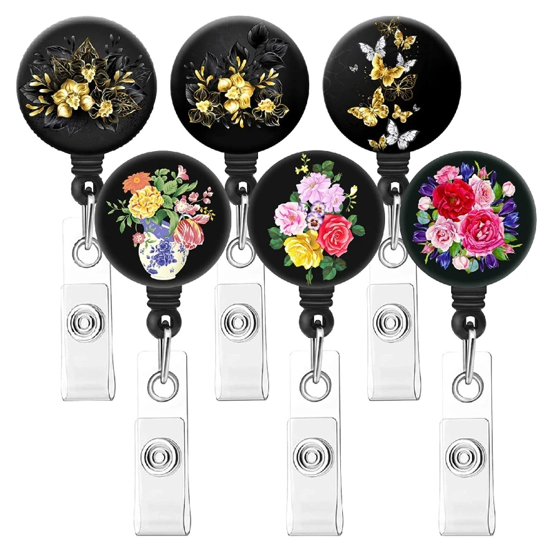 Retractable Holder Badge Reel for Kids Adults Office School Hospital