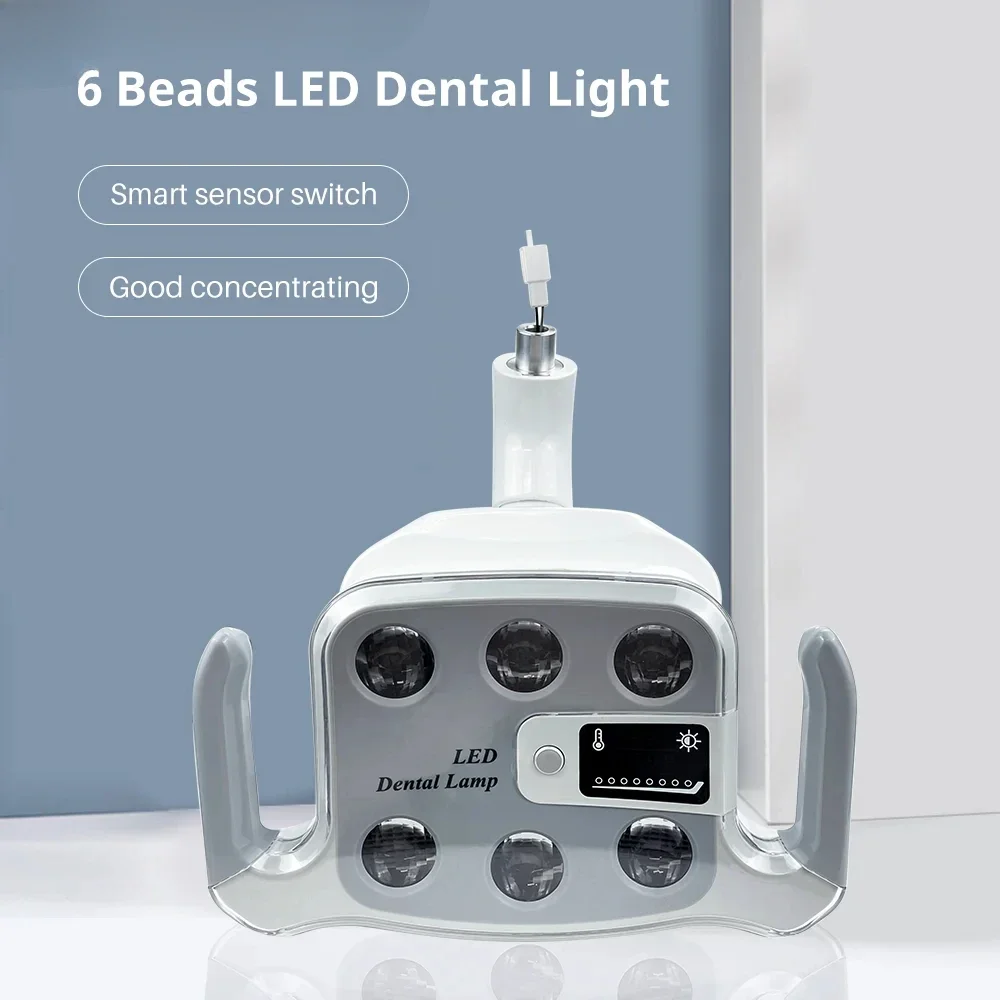 6 Bulds LED  Light With Smart Sensor Switch Two-Color Shadowless Induction Lamp For   Equipment