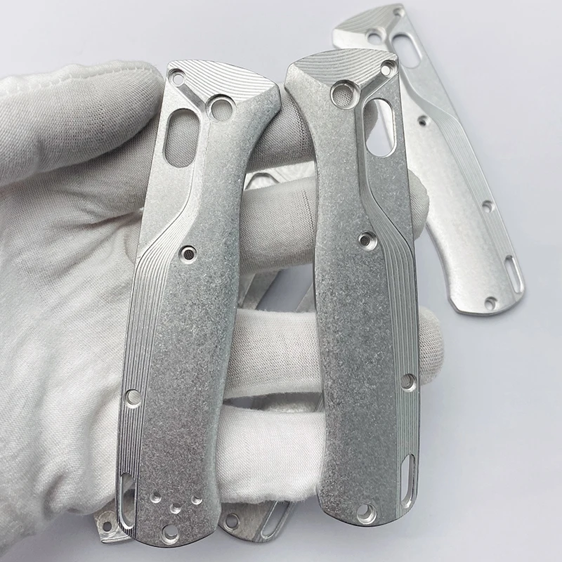 

1 Pair Aluminium Alloy Blade Handle Patch for BM 535 Knife Cross Stria Texture Aluminium Alloy Bugout 535 Patch DIY Accessories