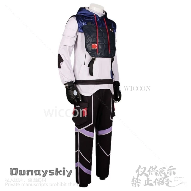 ISO Cosplay Anime Game Valorant Costume Punk Handsome Jacket Coat Hoodies Pants Black Wigs Cutecore Pros Halloween Girl uniformd - Image 4
